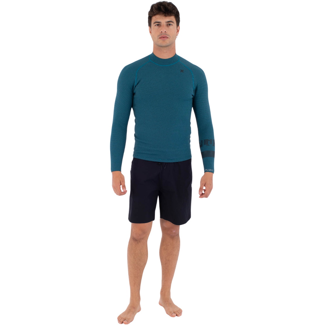 2026 Hurley Herre Plus Texture 1,5/ 1mm Våddragtjakke MSJ0013109 - Black / Himmelblå